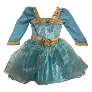 Disney Little Girl Costume size 3T -4T Blue Long sleeve in Brave princess Merida